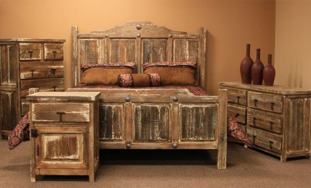 Wooden bedroom furniture for rustic interiors