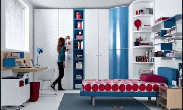 Bedroom furniture girl teenagers ideas red interior white design teenage teen pretty designs hawk haven vibrant room inspirationseek